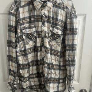 Buckle Shirt Mens 3XL Athletic BKE Multicolor Plaid Long Sleeve Snap Up Flannel